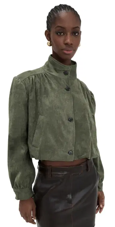 Lioness Luminous Faux Suede Jacket Safari | Thumbnail 1