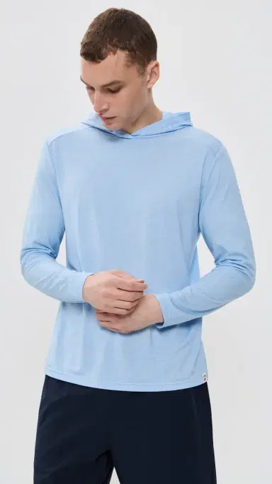 Fair Harbor The Seabreeze Hoodie Blue Glow L | Thumbnail 2