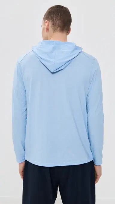 Fair Harbor The Seabreeze Hoodie Blue Glow L | Thumbnail 3