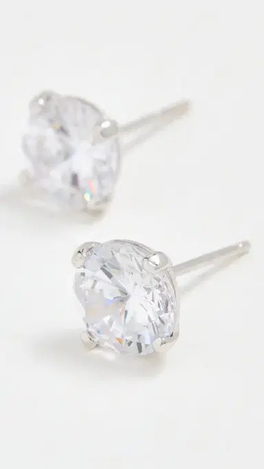 SHASHI Caroline Studs White Gold One Size | Thumbnail 4