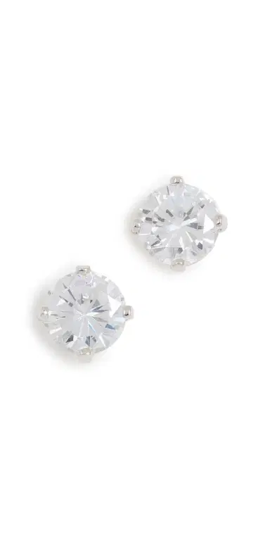 SHASHI Caroline Studs White Gold One Size | Thumbnail 1