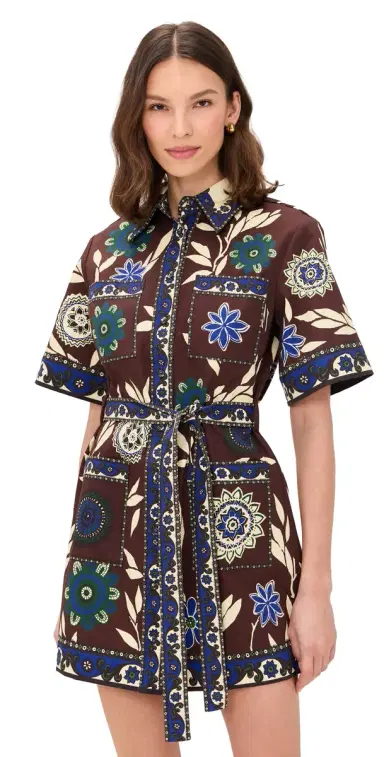 ALÉMAIS Jasper Mini Dress Chocolate | Thumbnail 1