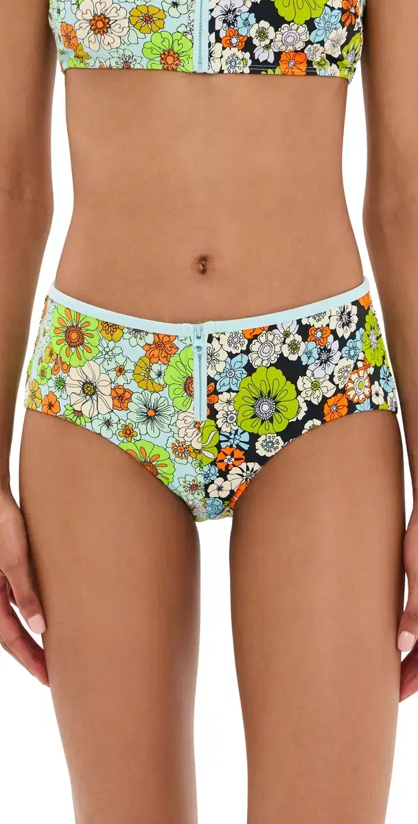 Orange Blossom Zip Bikini Boy Briefs Multi