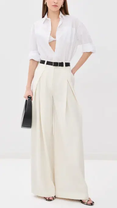 Favorite Daughter Pleats For Days Pants Ivory 6 | Thumbnail 5