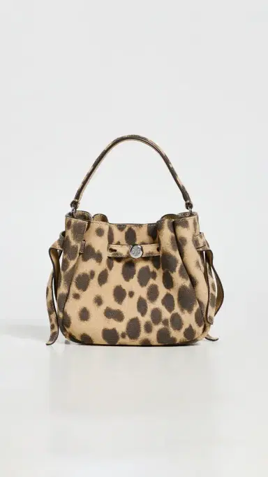 Tory Burch Romy Suede Mini Bucket Bag Cheetah Spots One Size | Thumbnail 2
