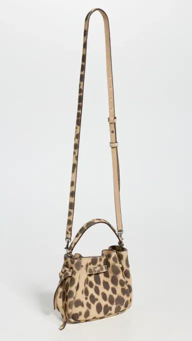 Tory Burch Romy Suede Mini Bucket Bag Cheetah Spots One Size | Thumbnail 4
