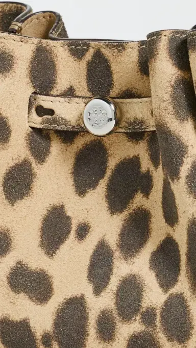 Tory Burch Romy Suede Mini Bucket Bag Cheetah Spots One Size | Thumbnail 5