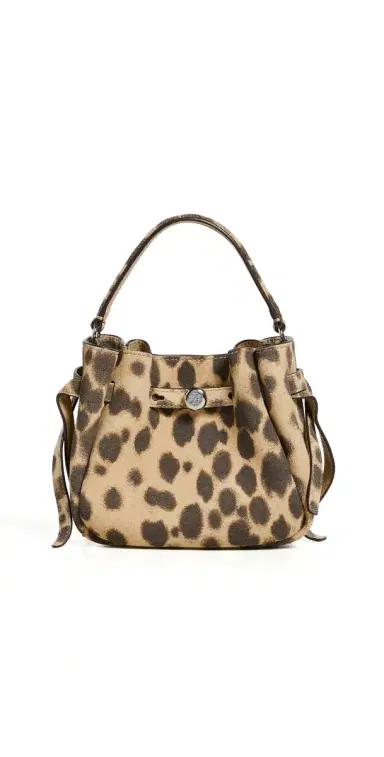 Tory Burch Romy Suede Mini Bucket Bag Cheetah Spots One Size | Thumbnail 1
