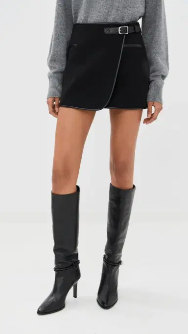 SIMKHAI Sheridan Mini Skirt Black | Thumbnail 2