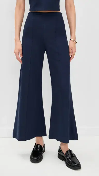 Ripley Rader Ponte Knit Cropped Wide Leg Pants Navy | Thumbnail 3 Ripley Rader Ponte Knit Cropped Wide Leg Pants Navy | Thumbnail 3