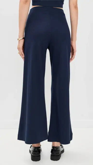 Ripley Rader Ponte Knit Cropped Wide Leg Pants Navy | Thumbnail 4 Ripley Rader Ponte Knit Cropped Wide Leg Pants Navy | Thumbnail 4
