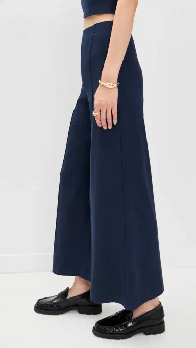 Ripley Rader Ponte Knit Cropped Wide Leg Pants Navy | Thumbnail 5 Ripley Rader Ponte Knit Cropped Wide Leg Pants Navy | Thumbnail 5