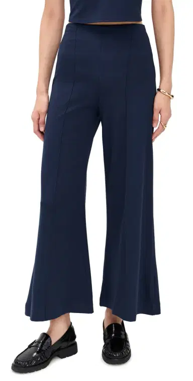 Ripley Rader Ponte Knit Cropped Wide Leg Pants Navy | Thumbnail 1 Ripley Rader Ponte Knit Cropped Wide Leg Pants Navy | Thumbnail 1