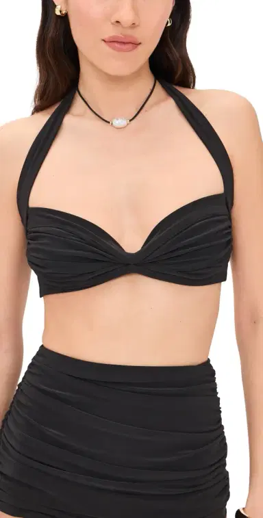Norma Kamali Bill Bra Bikini Top Black M | Thumbnail 1 Norma Kamali Bill Bra Bikini Top Black M | Thumbnail 1