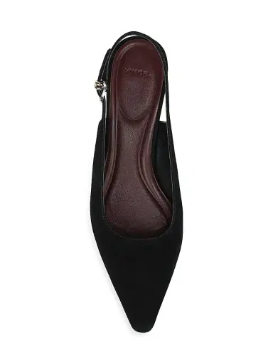Vince Women's Sabra 45MM Suede Slingback Pumps - Black - Size 11 | Thumbnail 4 Vince Women's Sabra 45MM Suede Slingback Pumps - Black - Size 11 | Thumbnail 4