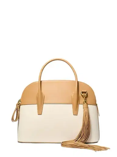 Michael Kors Collection Kaitlin Large Canvas and Leather Satchel | Thumbnail 1