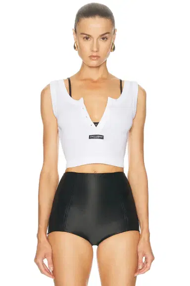 Dolce & Gabbana Cropped Tank Top | Thumbnail 1 Dolce & Gabbana Cropped Tank Top | Thumbnail 1