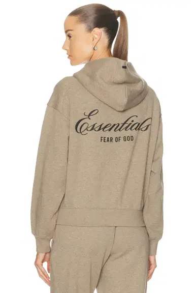 Fear of God Essentials Classic Full Zip Fleece Hoodie | Thumbnail 1