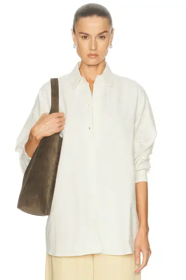 Fear of God Essentials Signature Button Up Brushed Oxford Shirt | Thumbnail 1