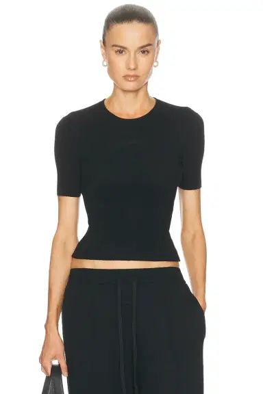 Fear of God Essentials Signature Rib Knit Fitted Short Sleeve Rib Tee | Thumbnail 1