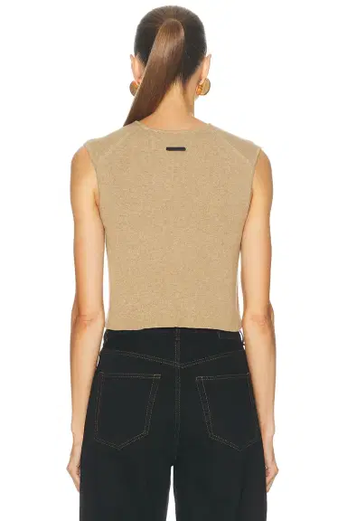 Fear of God Essentials Signature Rib Knit Cropped Rib Top | Thumbnail 3