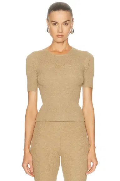 Fear of God Essentials Signature Rib Knit Fitted Short Sleeve Rib Tee | Thumbnail 1