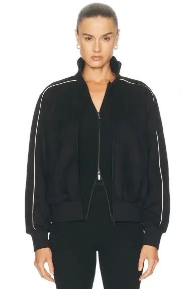 Fear of God ESSENTIALS Signature Vintage Fit Track Suede Fleece Jacket | Thumbnail 2 Fear of God ESSENTIALS Signature Vintage Fit Track Suede Fleece Jacket | Thumbnail 2