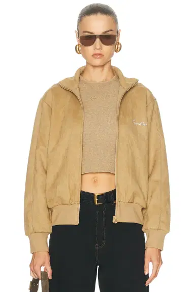 Fear of God ESSENTIALS Signature Vintage Fit Track Suede Fleece Jacket | Thumbnail 1