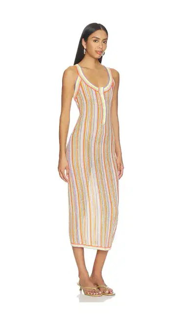 susana monaco Stripe Sweater Henley Dress | Thumbnail 2 susana monaco Stripe Sweater Henley Dress | Thumbnail 2