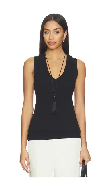 ENZA COSTA Textured Rib Sleeveless U Top | Thumbnail 1 ENZA COSTA Textured Rib Sleeveless U Top | Thumbnail 1
