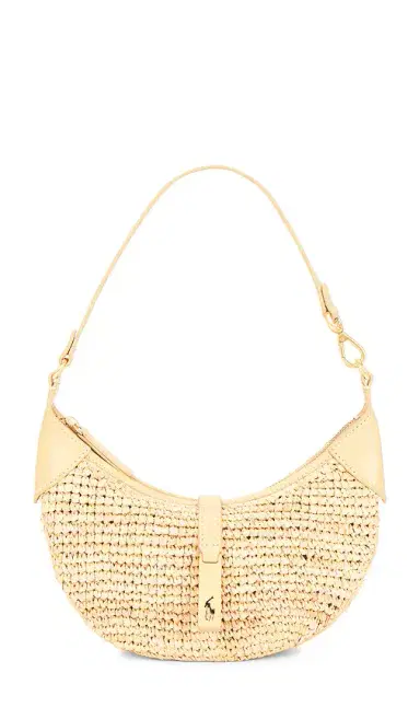 Polo Ralph Lauren Raffia Leather Mini Shoulder Bag | Thumbnail 1