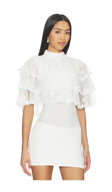 Yuhan Wang Shell Button Lace Bolero | Thumbnail 2 Yuhan Wang Shell Button Lace Bolero | Thumbnail 2