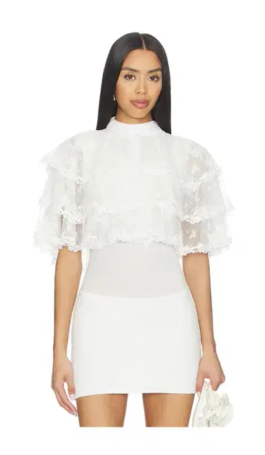Yuhan Wang Shell Button Lace Bolero | Thumbnail 1 Yuhan Wang Shell Button Lace Bolero | Thumbnail 1