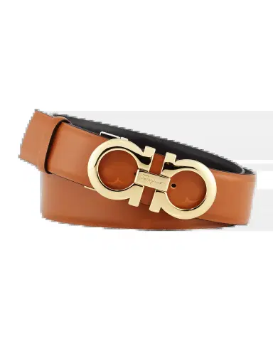 Ferragamo Gancini-Buckle Reversible Leather Belt | Thumbnail 2
