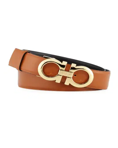 Ferragamo Gancini-Buckle Reversible Leather Belt | Thumbnail 3