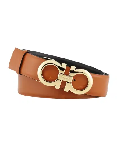 Ferragamo Gancini-Buckle Reversible Leather Belt | Thumbnail 1