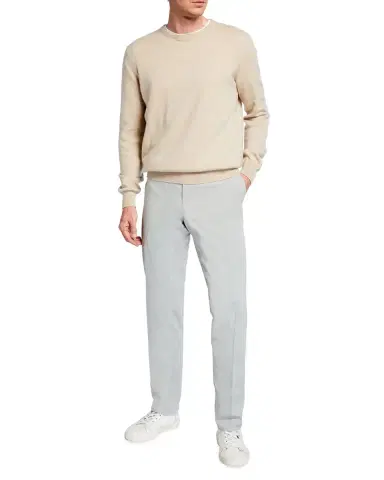 PT Torino Men 's Solid Satin Chino Pants | Thumbnail 3