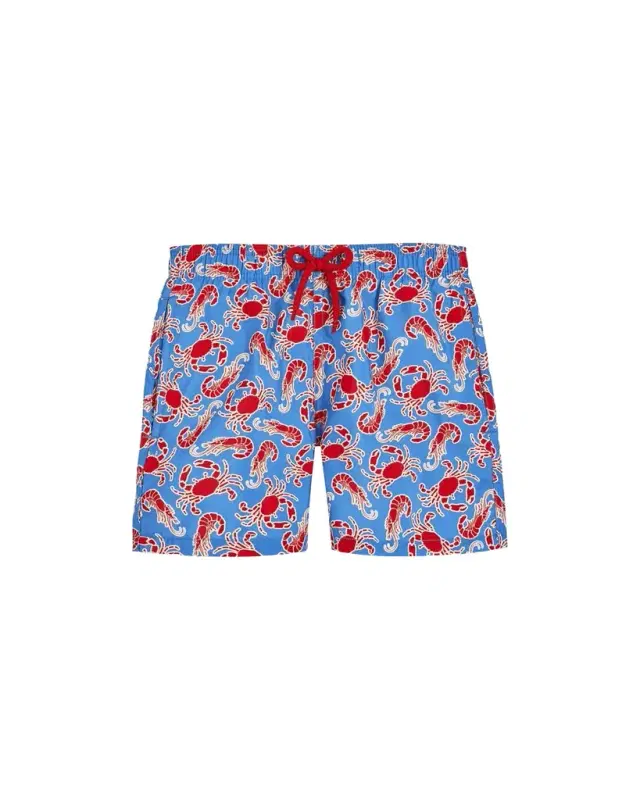 Boy's Graphic Crab & Lobster-Print Shorts, Size 2-1