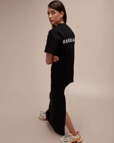 Balenciaga Logo Print Vintage Jersey Shirt | Thumbnail 5