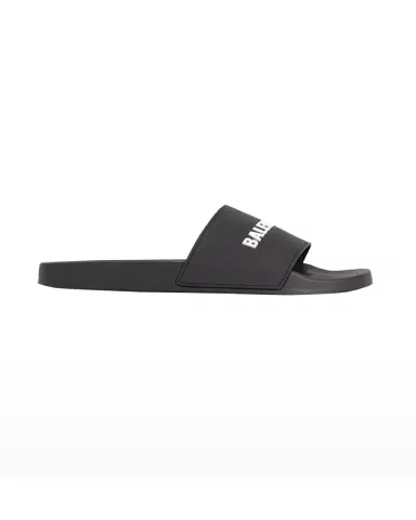 Balenciaga Men's Logo Pool Slide Sandals | Thumbnail 3