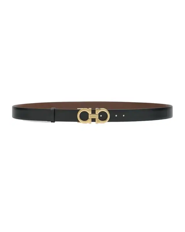 Gancini Leather Belt