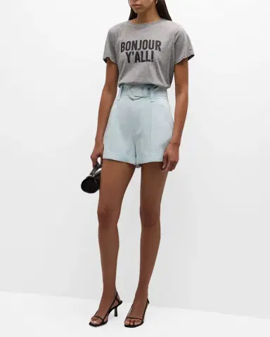 Cinq à Sept Bonjour Y 'all Short-Sleeve T-Shirt | Thumbnail 3 Cinq à Sept Bonjour Y 'all Short-Sleeve T-Shirt | Thumbnail 3