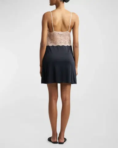 Natori Enchant V-Neck Lace & Silk Chemise | Thumbnail 2 Natori Enchant V-Neck Lace & Silk Chemise | Thumbnail 2