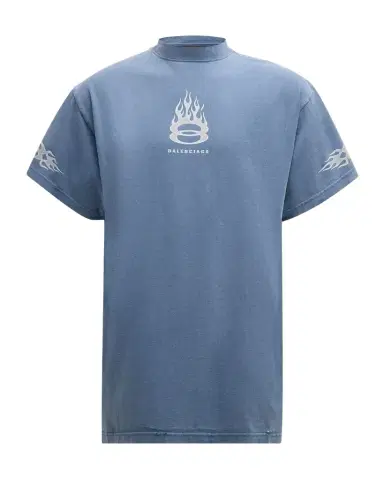 Balenciaga Men 's Burning Unity Oversized T-Shirt | Thumbnail 1