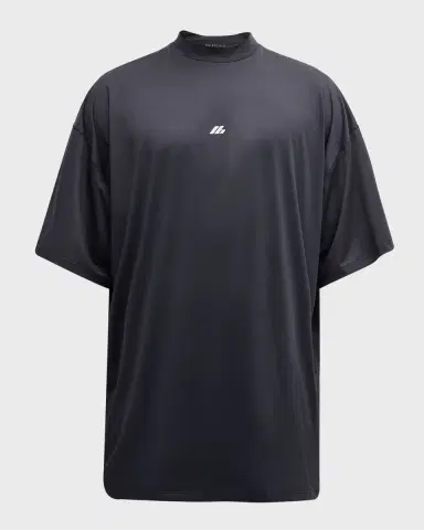 Balenciaga Men's Activewear Technical Mesh T-Shirt | Thumbnail 2