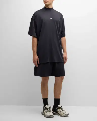 Balenciaga Men's Activewear Technical Mesh T-Shirt | Thumbnail 3