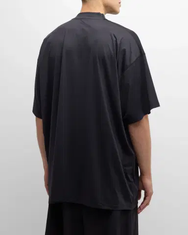 Balenciaga Men's Activewear Technical Mesh T-Shirt | Thumbnail 4