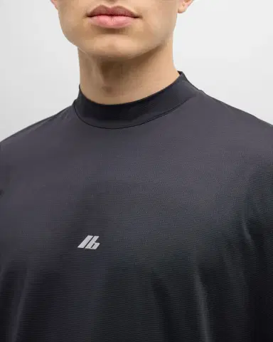 Balenciaga Men's Activewear Technical Mesh T-Shirt | Thumbnail 5