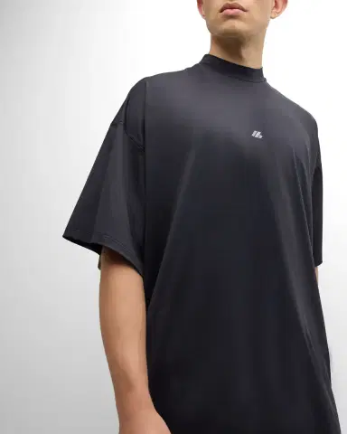 Balenciaga Men's Activewear Technical Mesh T-Shirt | Thumbnail 6