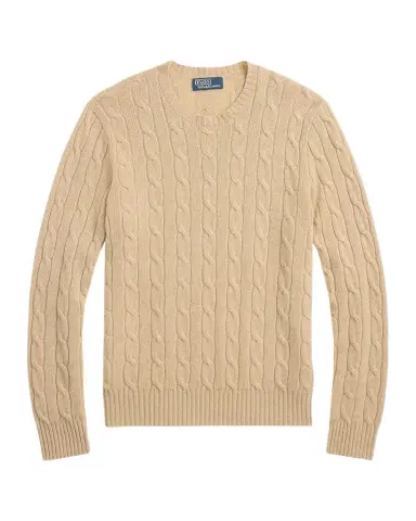 Polo Ralph Lauren Men's The Iconic Cable-Knit Cashmere Sweater | Thumbnail 1